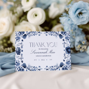Delfts Blauwe WC Thank You Kaart   Eigen Bericht