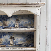Delfts Blauwe Windmolens Wilde Rozen  Decoupage Tissuepapier