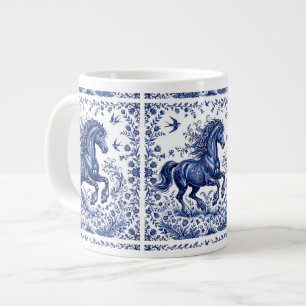 Delfts Delfts aardewerk stijl Fries paard in de we Grote Koffiekop