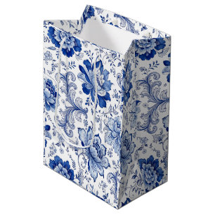 Delfts Stijl Blauw Witte Bloesems Fantasievol Fant Medium Cadeauzakje