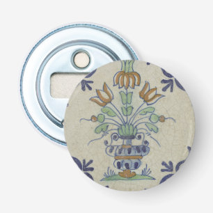 Delfts Tegel Antiek Keramische Bloempot Button Flesopener