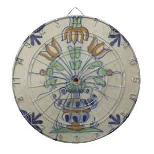 Delfts Tegel Antiek Keramische Bloempot Dartbord