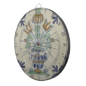 Delfts Tegel Antiek Keramische Bloempot Dartbord (Voorkant Rechts)