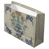 Delfts Tegel Antiek Keramische Bloempot Groot Cadeauzakje (Voorkant Gekanteld)