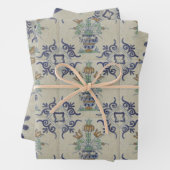 Delfts Tegel Antiek Keramische Bloempot Inpakpapier Vel (In situ)