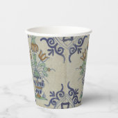 Delfts Tegel Antiek Keramische Bloempot Papieren Bekers (Voorkant)