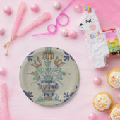 Delfts Tegel Antiek Keramische Bloempot Papieren Bordje (Feest)