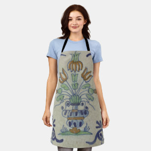 Delfts Tegel Antiek Keramische Bloempot Schort