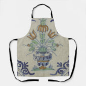 Delfts Tegel Antiek Keramische Bloempot Schort (Voorkant)