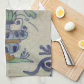 Delfts Tegel Antiek Keramische Bloempot Theedoek (Quarter Fold)