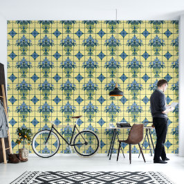 Delfts Tegel Blauw Wit Behang