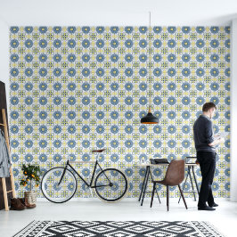 Delfts Tegel Blauw Wit Behang