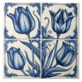 Delfts Tegel Blauw-witte Tegel Tegeltje (Voorkant)