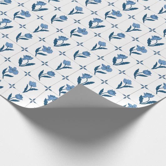 Delfts Tegel patroon Cadeaupapier (Hoek)