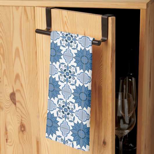 Delfts Tegel patroon Theedoek (Derde Gevouwen)