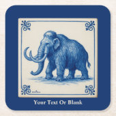 Delfts wollige mammoet kartonnen onderzetters (Voorkant)