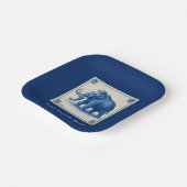 Delfts wollige mammoet papieren bordje (Gebogen)