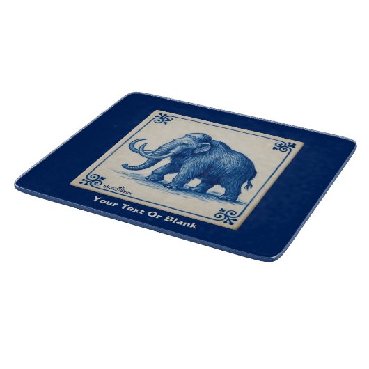 Delfts wollige mammoet snijplank (Hoek)