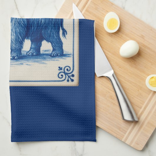 Delfts wollige mammoet theedoek (Quarter Fold)