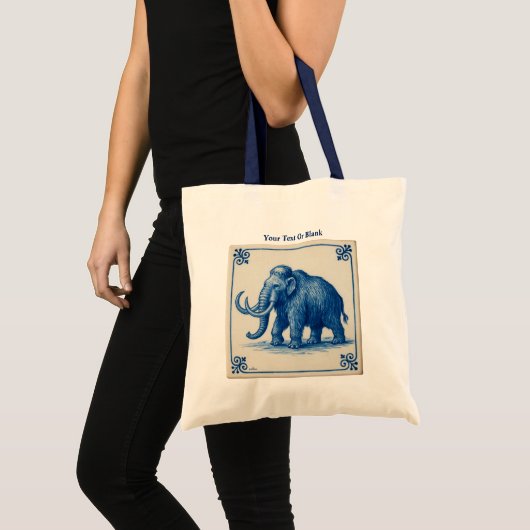 Delfts wollige mammoet tote bag (Voorkant (product))