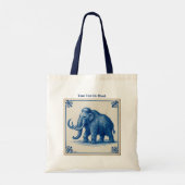 Delfts wollige mammoet tote bag (Achterkant)
