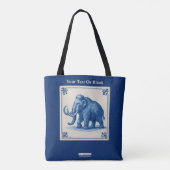 Delfts wollige mammoet tote bag (Achterkant)