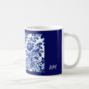 delftsblauw Elegant  Bloemen Koffiemok