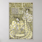 Delftsche Slaolie art nouveau Poster (Voorkant)