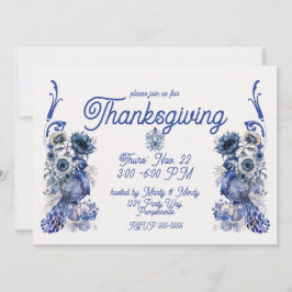 Delftse Thanksgiving fazantenuitnodiging Kaart