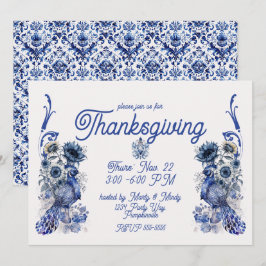 Delftse Thanksgiving fazantenuitnodiging Kaart