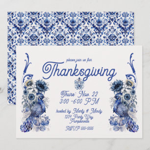 Delftse Thanksgiving fazantenuitnodiging Kaart