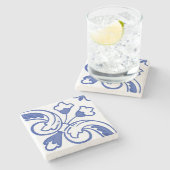 Delftse wijnbloesem stenen onderzetter (Zijkant)