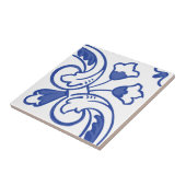 Delftse wijnbloesem tegeltje (Zijkant)