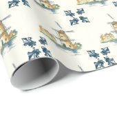 Delftse Windmolen Design Cadeaupapier (Rol Hoek)