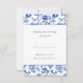 delftware Blauwe Bloemboog reactie rsvp (Voorkant)