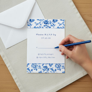  delftware Blauwe Bloemboog reactie rsvp Kaartje