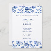 delftware Bloemen bruiloft Kaart (Voorkant)