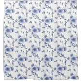 Delftware Style Pansy Douchegordijn (Voorkant)