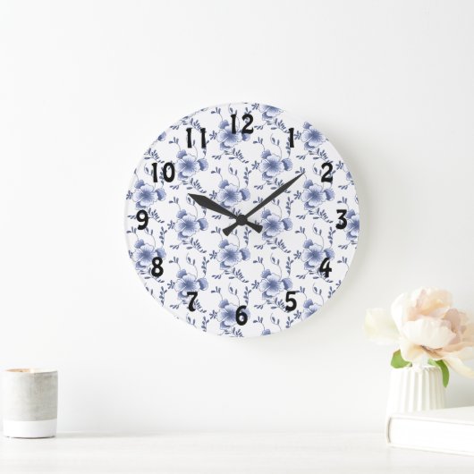 Delftware Style Pansy Grote Klok (Huis)
