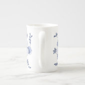 Delftware Style Pansy Porselein Kop (Achterkant)