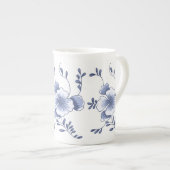 Delftware Style Pansy Porselein Kop (Voorkant rechts)
