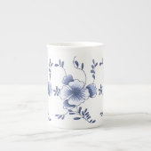 Delftware Style Pansy Porselein Kop (Voorkant)