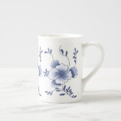 Delftware Style Pansy Porselein Kop (Rechts)