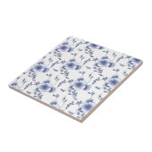 Delftware Style Pansy Tegeltje (Zijkant)