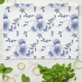 Delftware Style Pansy Theedoek (Gevouwen)