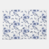 Delftware Style Pansy Theedoek (Horizontaal)