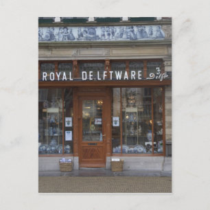 Delftware-winkel in Delft Briefkaart