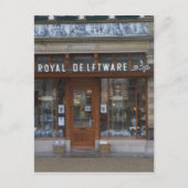 Delftware-winkel in Delft Briefkaart (Voorkant)