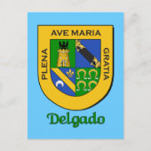 Delgado Family Heraldic Shield Briefkaart (Voorkant)