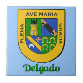 Delgado Family Shield Tegeltje (Voorkant)